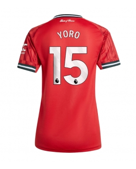 Manchester United Leny Yoro #15 Maglia Gara Casa Repliche 2025-26 Donna Maniche Corte Manchester United Leny Yoro #15 Maglia Gara Casa Repliche 2025-26 Donna Maniche Corte